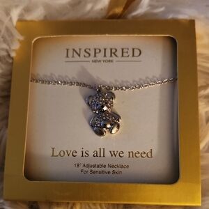 Silver Bear Necklace